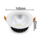 Vela 9 - Luminaria LED Embutida en Cielo IP44, 9W, 810lm, 3000K