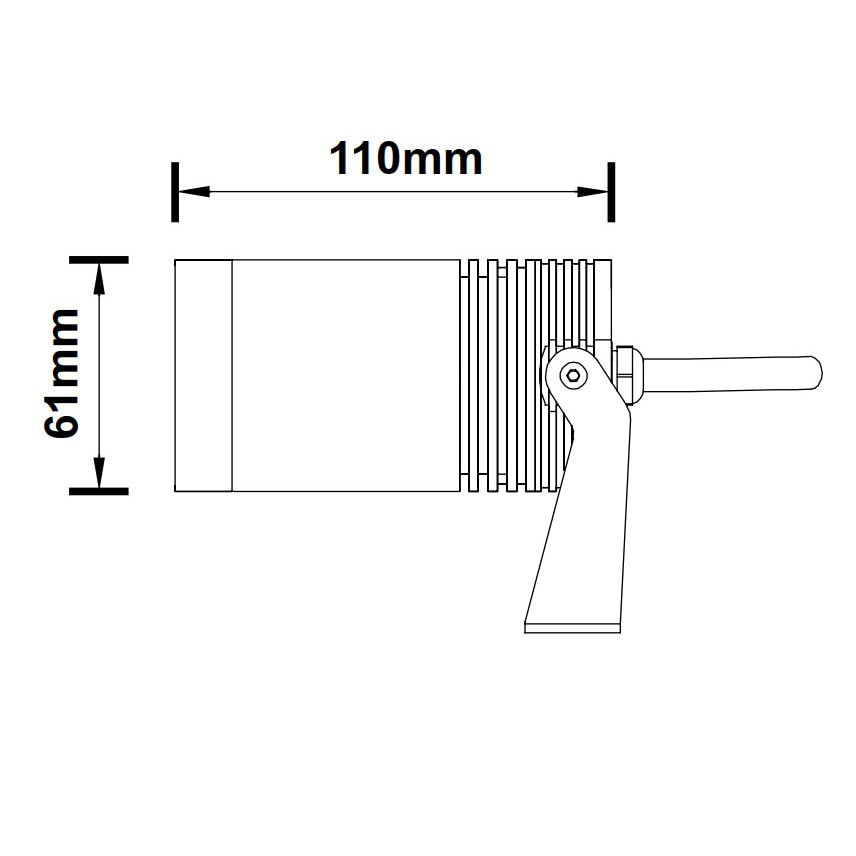 Legor - Luminaria GU10 Sobrepuesta, IP67, Direccionable