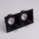 Jazz 2 BK - Downlight Negro Doble GU10 Antideslumbrante