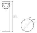 Lan - Bolardo LED IP65, 10W, 500lm, 3000K, Ra>90, DALI