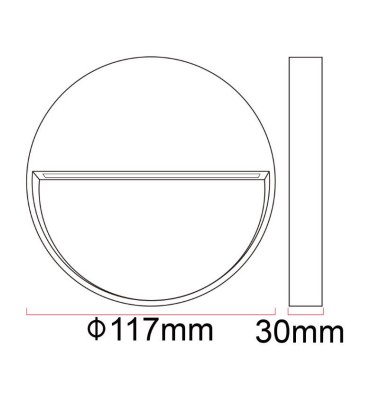 Wally R - Apliqué LED para Demarcación de Caminos IP65, 6W, 360lm, 3000K 