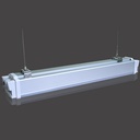Ester 30 BK EM - Estanco LED IP65, 30W, 3900lm, 130lm/W con Kit de Emergencia 3h Autonomía