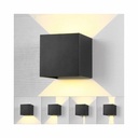 Kappa N - Apliqué Negro Bidireccional LED IP65, 12W, 960lm, 3000K