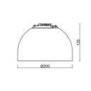 Semi-Círculo - Luminaria para Sistema FlexTrack, 12W, 900lm, 3000K, Ra>90