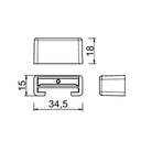 Tapa Final Para Cinta Doble - Sistema FlexTrack 