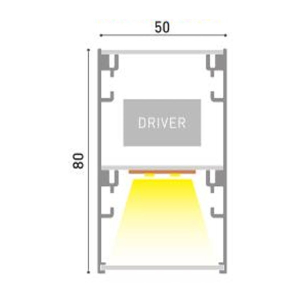 Circle 5080 Ø1190, 55W, 4950 lm, 3000K - Aro LED Suspendido 