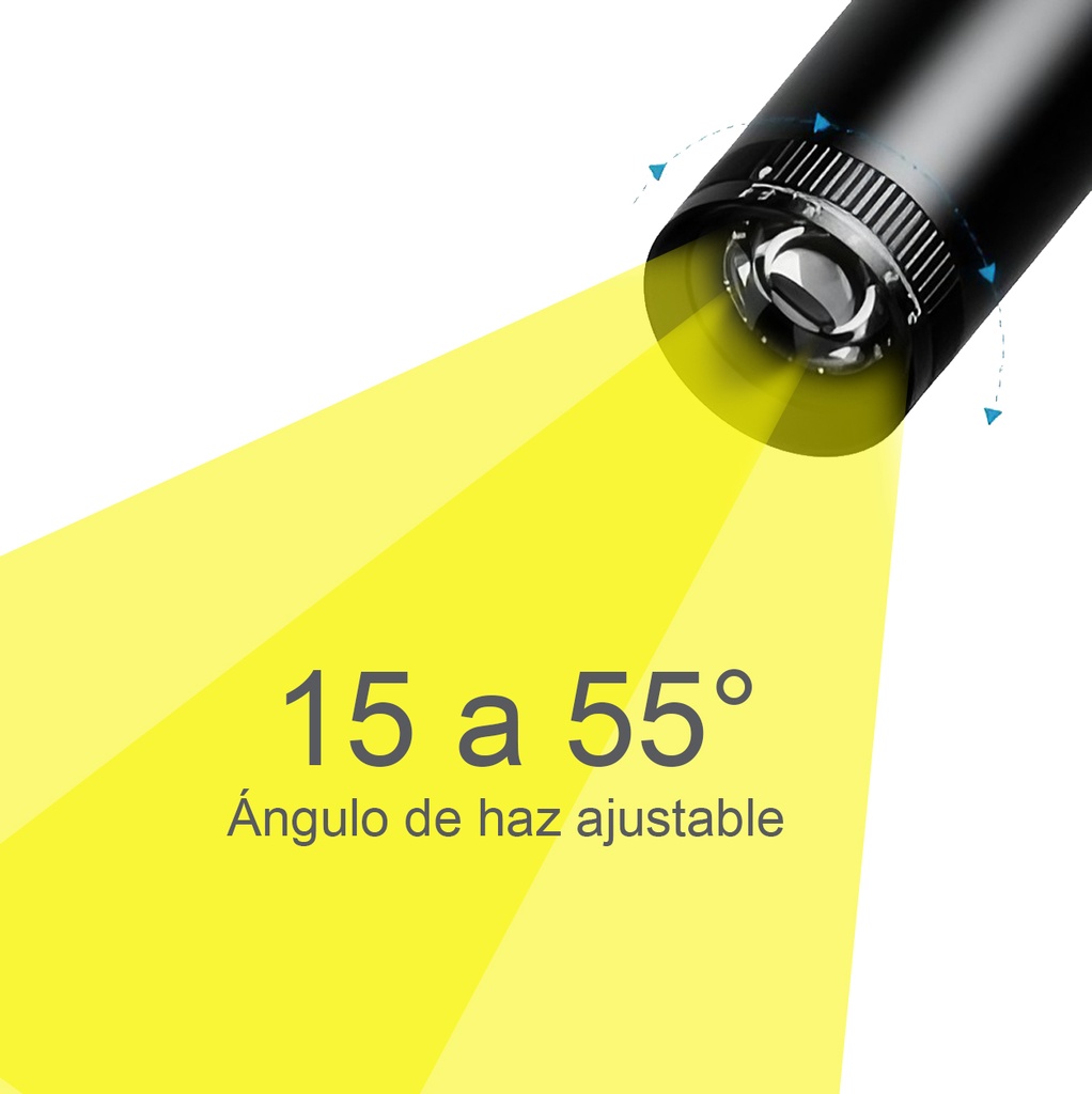 Carla 12 BK- Luminaria LED para Riel Monofásico, 12W, 1200lm, 3000K, Ra>90 angulo ajustable zoomeable