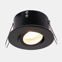 Mateo BK - Soporte GU10 IP65 Direccionable 360°, Embutido Antideslumbrante Negro