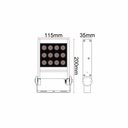 Lepus 12 SQ - Luminaria LED IP65, 12W, 1300lm, 3000K