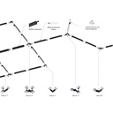 Sigma  Evo Y Link BK - Luminaria Union "Y" Serie Sigma Evo