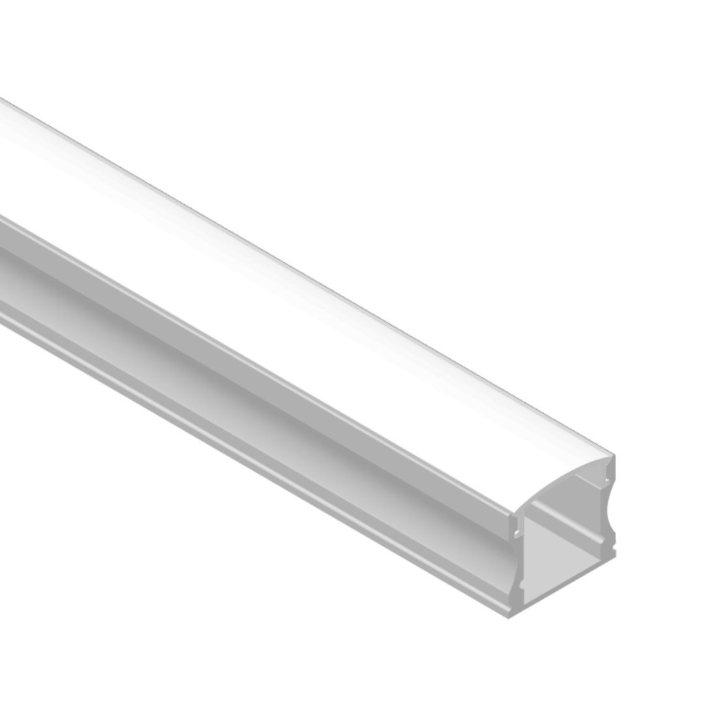 Perfil de Aluminio Rectangular Sobrepuesto para Cinta LED, 2m