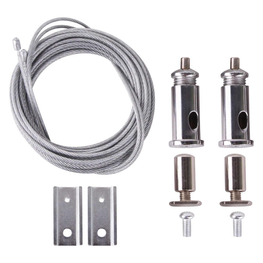 Sistema de instalación suspendida de riel magnético 2 piolas - Soporte Negro