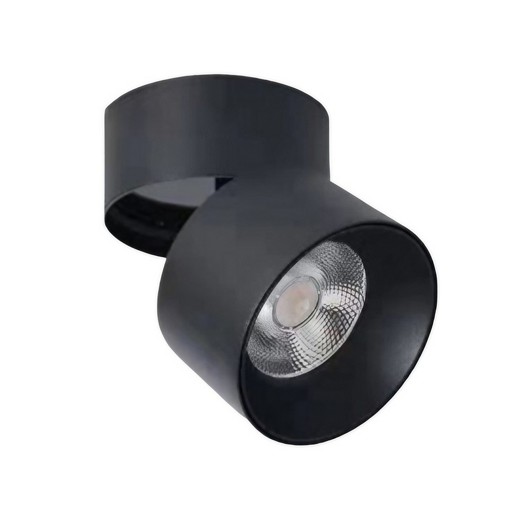 Aura 12 BK Evo - Luminaria LED Sobrepuesta Direccionable 12W, 980lm, 3000K, Driver LiFud, LED CREE