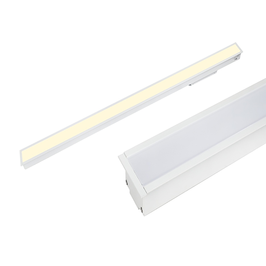 Geb E - Luminaria LED Lineal Embutida, 40W, 3600lm, 3000K 1.2M BLANCO 40W