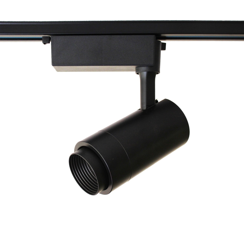 Carina 10 N - Luminaria LED para Riel Monofásico con Haz Ajustable 15 a 60°, 10W, 1000lm, 3000K, Ra>85