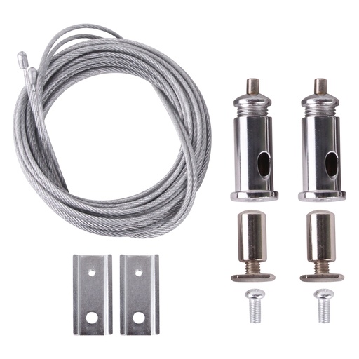 [SW-S20A] Sistema de instalación suspendida de riel magnético 2 piolas - Soporte Negro