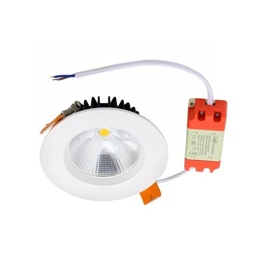 [IEC15033-1] Vela 5 - Luminaria LED Embutida en Cielo IP44, 5W, 450lm, 3000K