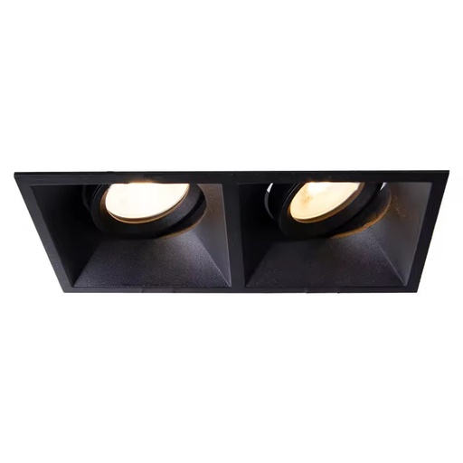 [IEC8077BK] Jazz 2 BK - Downlight Negro Doble GU10 Antideslumbrante