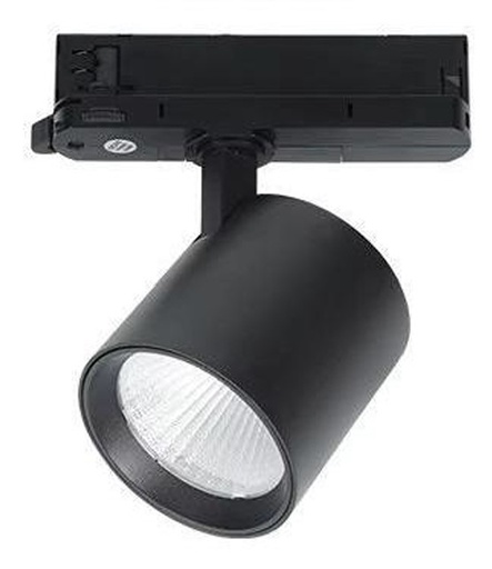 Frecia 30 - Luminaria LED proyector de enfoque para Riel Trifásico, 30W, 3000lm, Ra>90, CCT Seleccionable