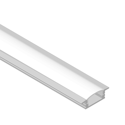 [E1707] Perfil de Aluminio E1707 Rectangular Embutido con Difusor Opal para Cinta LED
